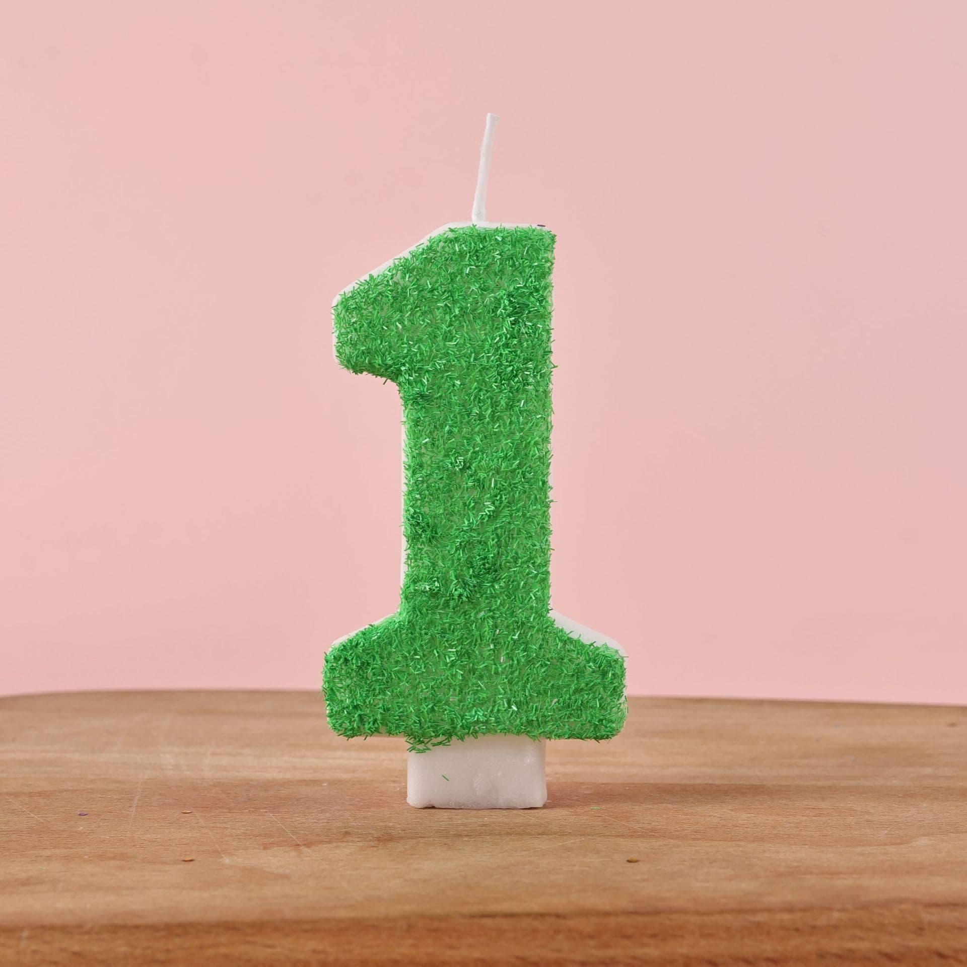 Grass Green Number Candles for Birthday Cake, Hot Selling Cross-Border Ecommerce Item, Shein and Amazon Exclusive Number-Shaped Candles