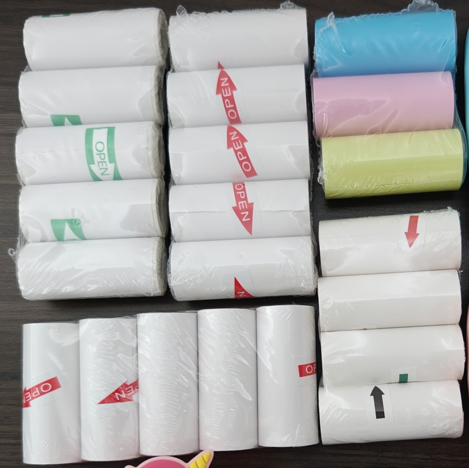 New Wholesale Factory Cross-Border Printing Paper Thermal Paper Adhesive 57*25 Sticker Printing Paper Children's Camera Paper