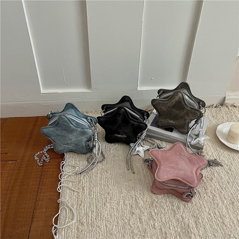 New personalized star bag, cute casual bag, women's lipstick bag, crossbody bag, beautiful chain bag, five-pointed star shoulder bag