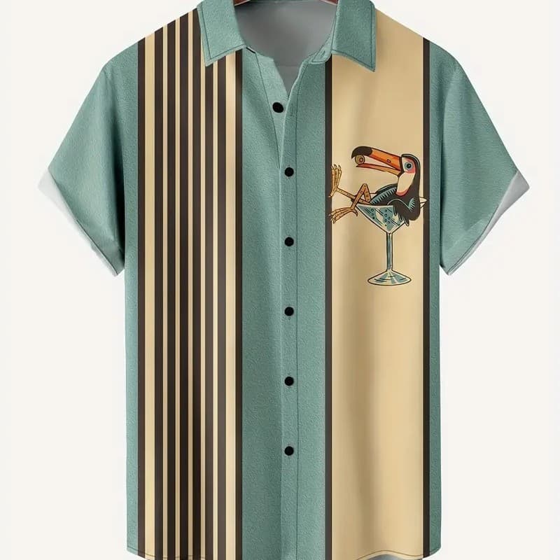 2025 Trendy Cool Fashion Retro Printed Shirt 3D Printed Hawaiian Shirt Men's Summer Shirt Factory Direct Sale