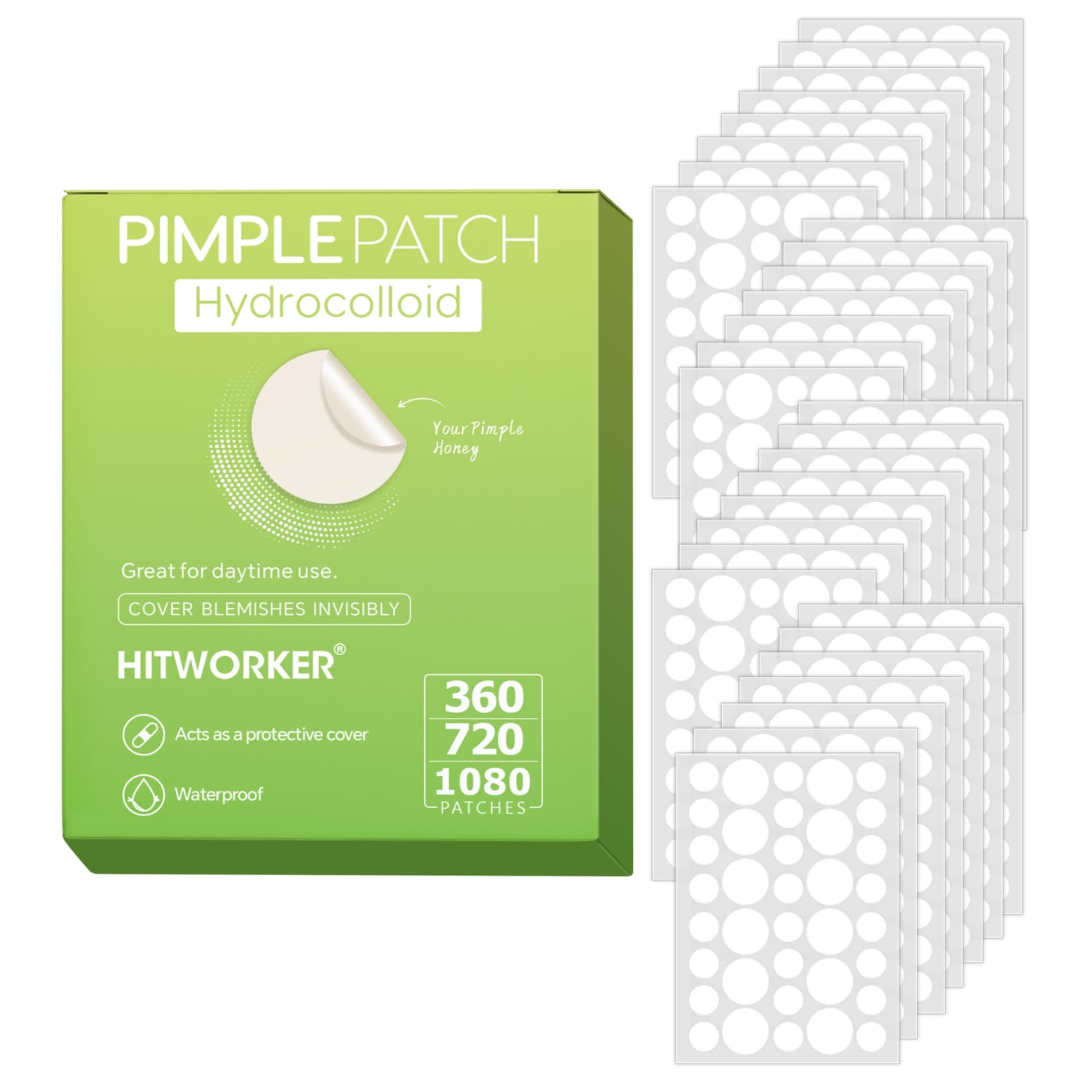 New Multi-Size Transparent Acne Patches Gentle Non-Irritating Cover Pimples Blackheads Closed Comedones Invisible Breathable for Cross-Border