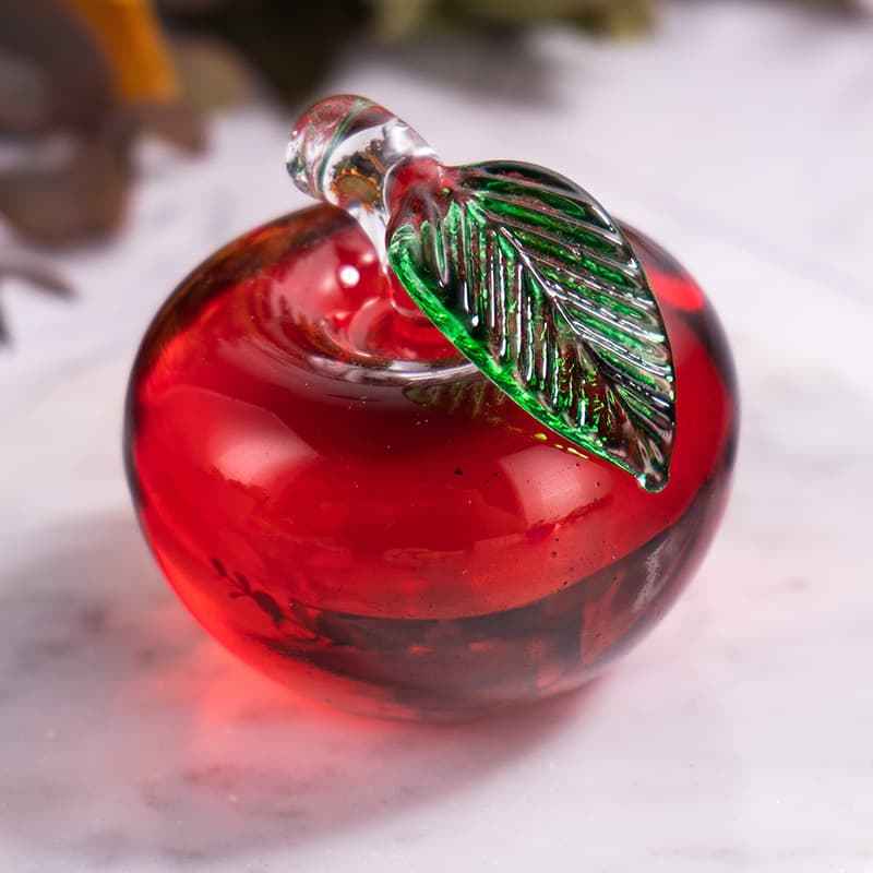 Crystal Red Apple Desktop Ornaments Transparent Desk Decorations Birthday Gifts Great Gifts Car Crafts