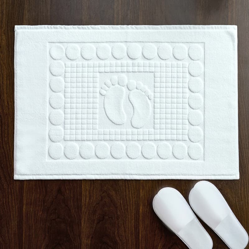 Hotel bath mat, thickened pure cotton non-slip bathroom foot pad, absorbent 50*80 large towel and pillow towel