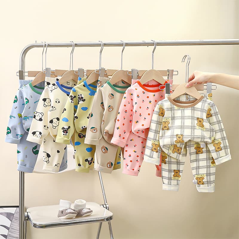 Wholesale Children's Underwear Sets, New Autumn Styles for Boys' Loungewear and Girls' Clothing, Made from Lycra Cotton Pajamas