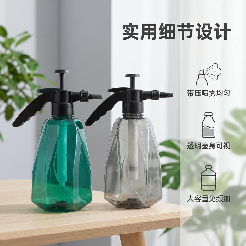 Pressure Spray Bottle Adjustable Water and Mist Spray Disinfectant Spray Bottle Gardening Watering Can for Flowers