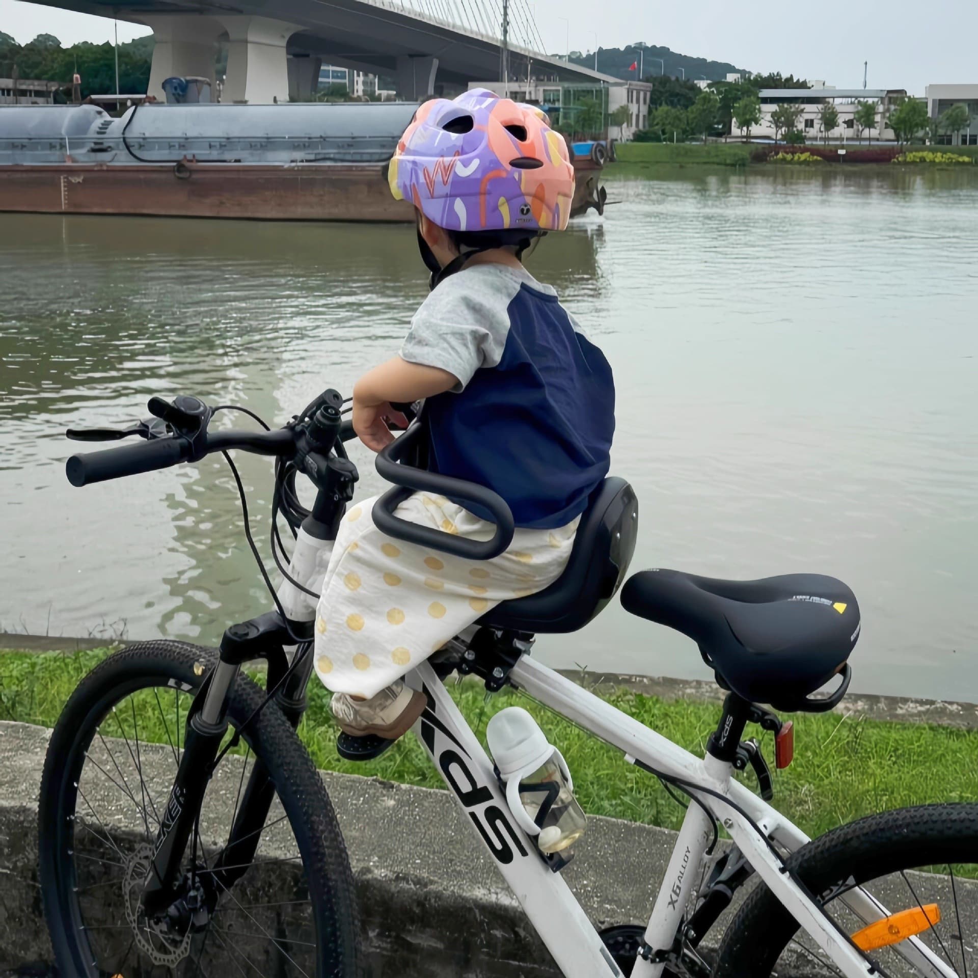 Compatible with Giant ATX660/XTC800 Mountain Bike Front Child Seat, Bicycle Baby and Child Seat