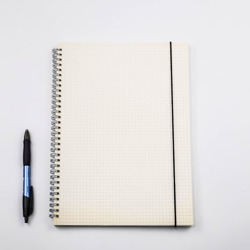 In Stock PP Transparent Strap Frosted Business Notebook Ins Style A5 Student Diary Journal Spiral Bound Customizable