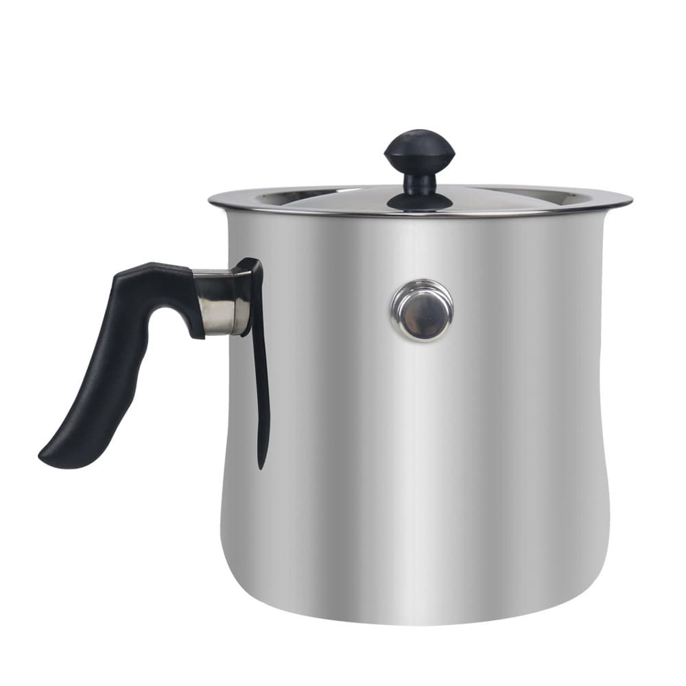 Portable outdoor stainless steel pot, thickened double-layer milk pot, kitchen honey pot, milk cooker, breakfast pot.