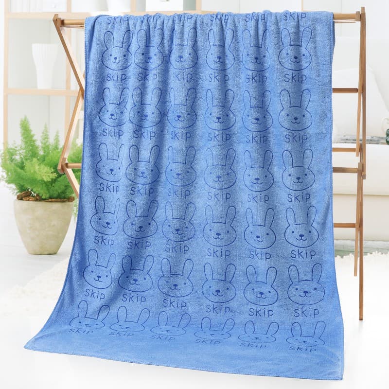 Foreign Trade Cross-border Exclusive Microfiber Soft Absorbent Cartoon Print Bone Pattern Pet Bath Towel Large Towel Wholesale