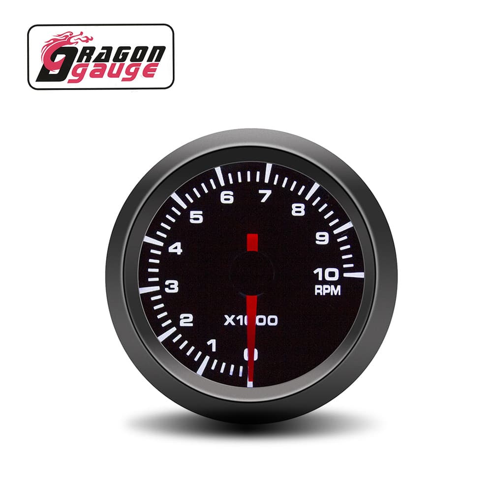 Car modification meter tachometer, 52MM/12V universal black face car tachometer, racing meter.