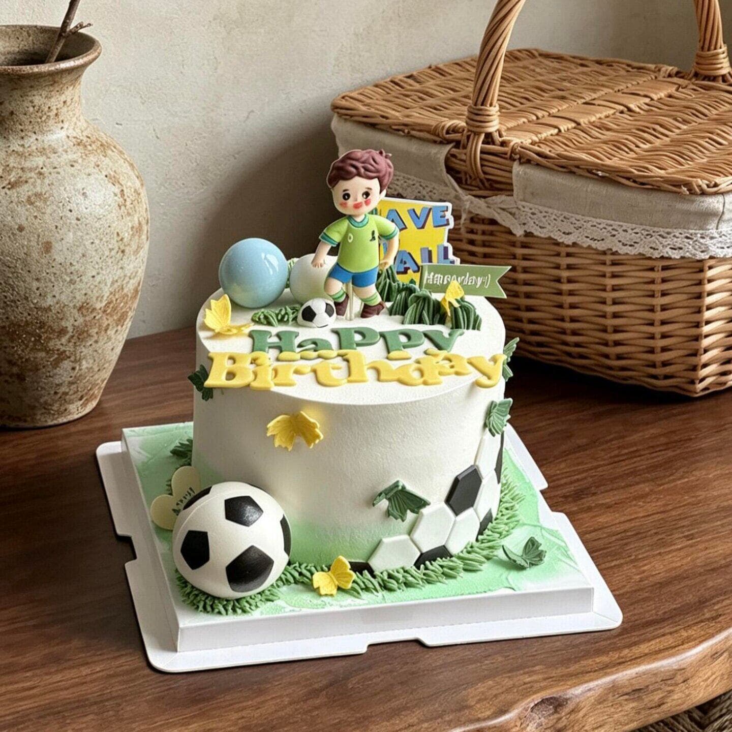 Soccer Theme Boy Birthday Cake Decoration Stand Soft Rubber Soccer Player Figure Accessory Holiday Baking Decoration