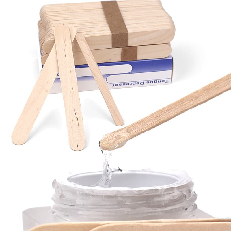 Beauty Hair Removal Care Tool Disposable Wooden Sticks 100 Pieces Bagged Natural Wood Waxing Spatula Scraper Tool Wood Chips