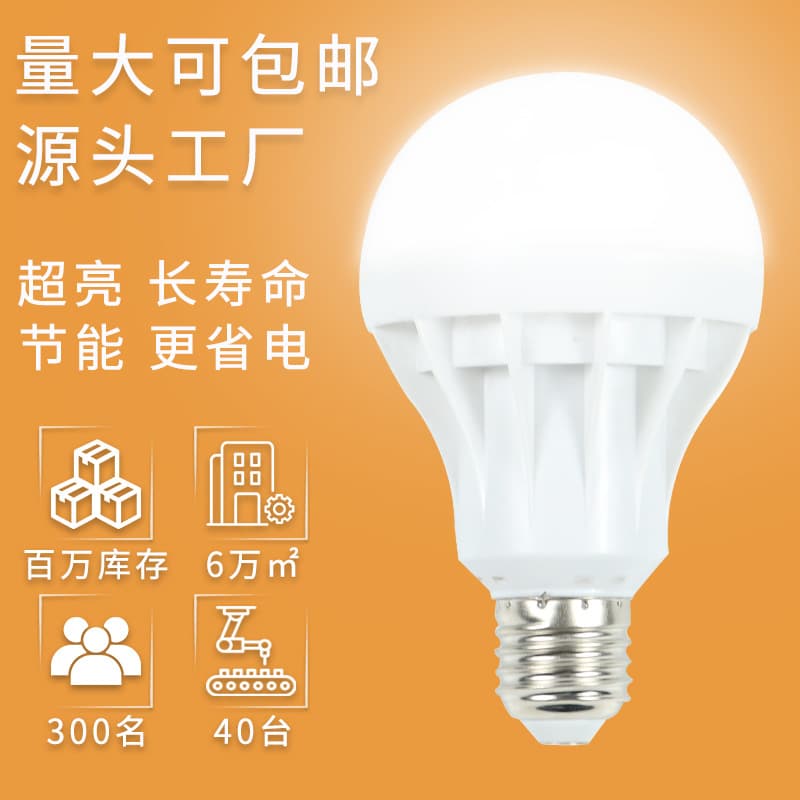 Plastic LED Bulb Imitation Flying Model Ceramic Style Home Lighting E27 Screw Base High Lumen Long Life Span