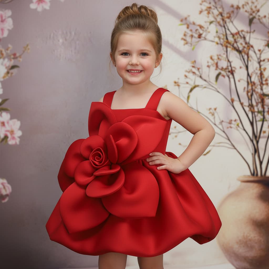 Dress princess dress mesh tutu skirt oblique shoulder dress one-year-old little girl performance costume one-year-old baby girl dress