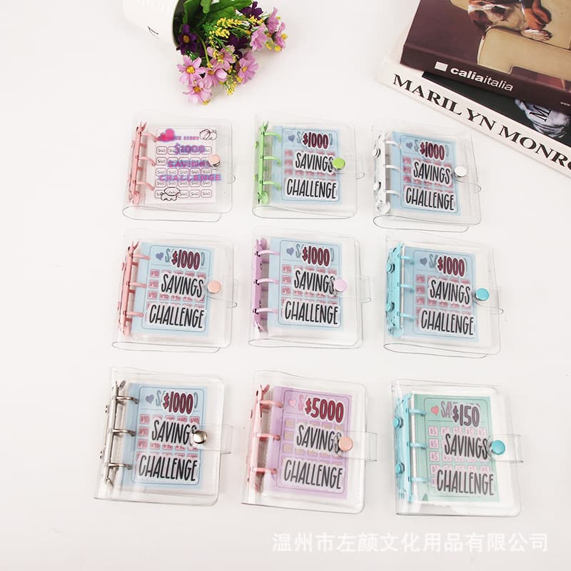 Cross-border Savings Binderl $1,000 Savings Challenge Book Mini Money Saving Binder