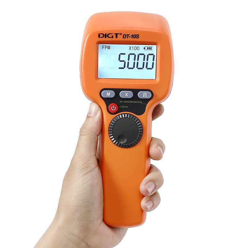 New high-precision LED stroboscope, tachometer, non-contact digital display tachometer, DT10S, factory direct sales.