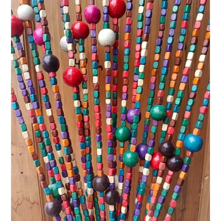 Direct from material manufacturer, annual best-selling seven-color bamboo wood partition door curtain in stock.