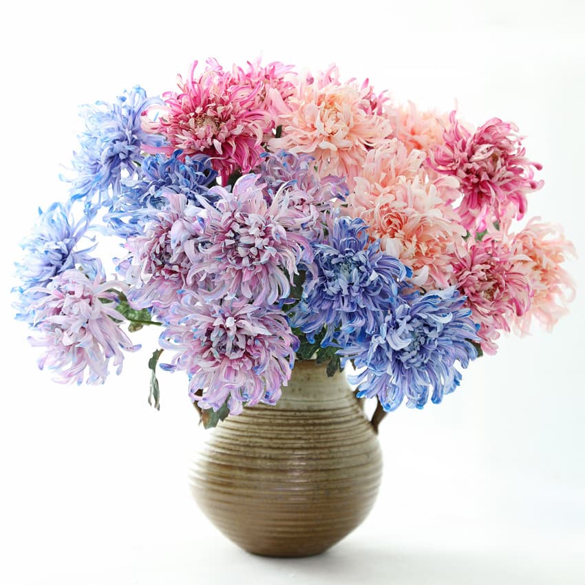 Simulated Chrysanthemum 3D Printed Color Flower Peony Chrysanthemum Fake Flower Rich Chrysanthemum Festival Decoration Interior Decoration High Quality