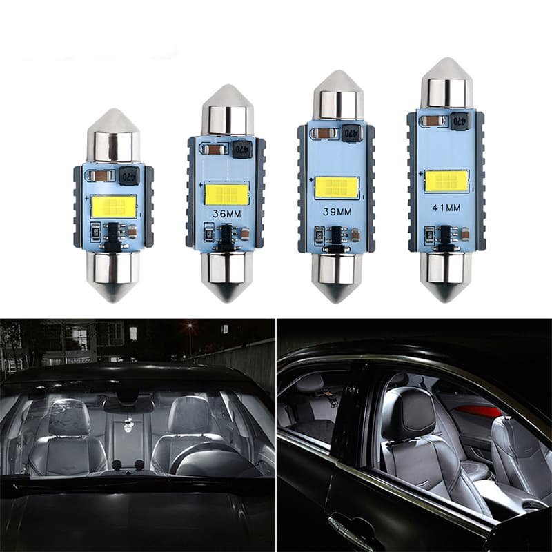 Cross-border car led double pointed light 3570 decoded canbus 36MM 39mm roof light license plate light door side light