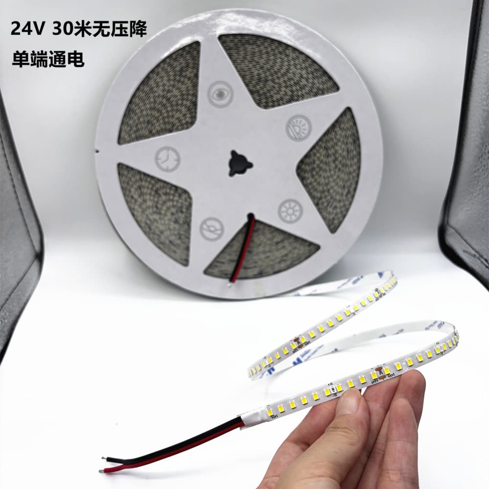 10m 20m 30m LED Strip Light No Voltage Drop 24V Low Voltage Single-Ended Power Supply Consistent Brightness One-LED-One-Cut High Brightness