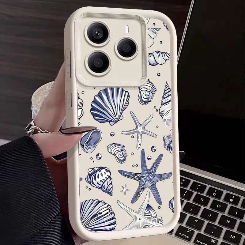 Starfish Shell Case for Xiaomi 14 Pro 13 12T Redmi Note 13 13 Pro Phone Case Poco X6p