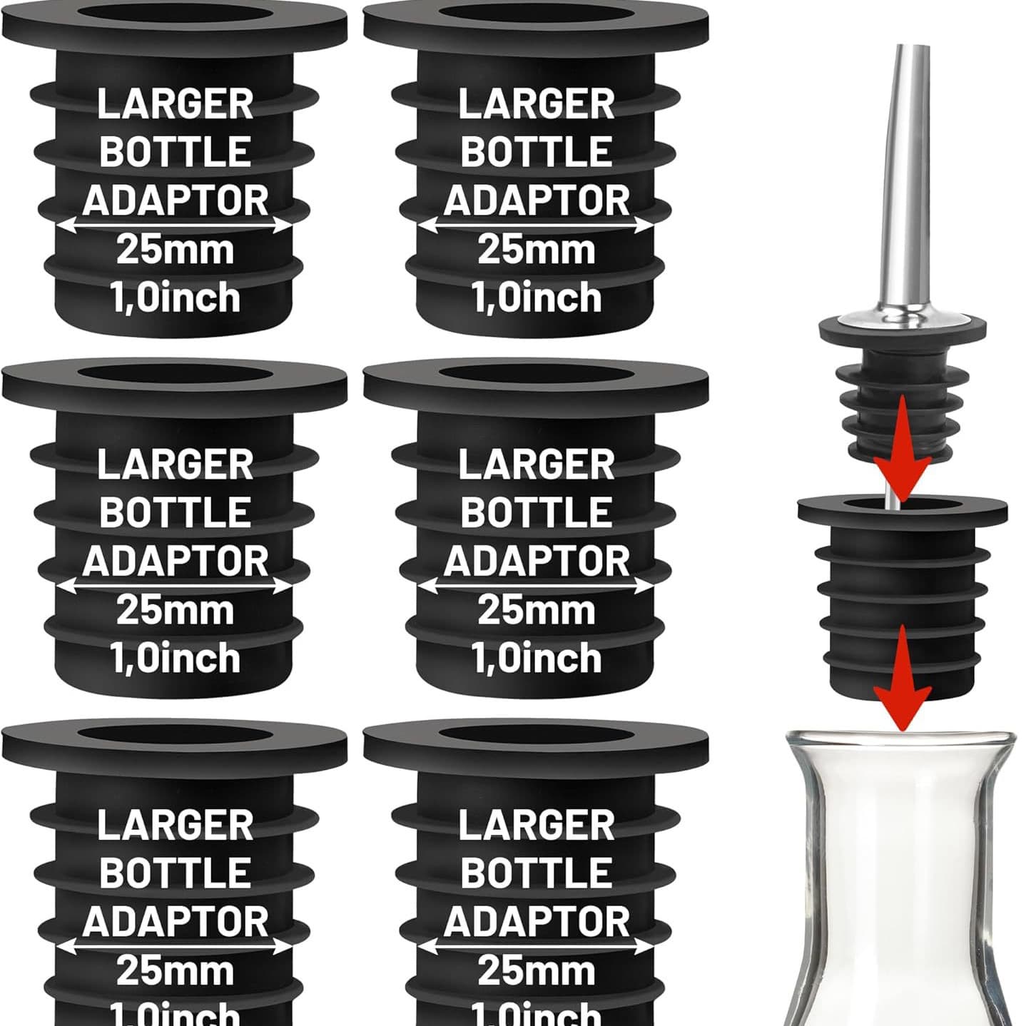 Amazon Cross-border New Product Liquor Pourer Adapters Silicone Red Wine Stopper Bottle Mouth Adapter