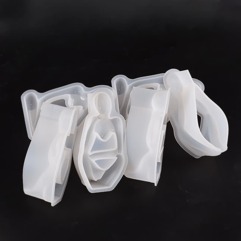 Yumeiren DIY Crystal Epoxy Resin Gypsum Human Figure Candle Ornament Silicone Mold Resin Art Display Stand