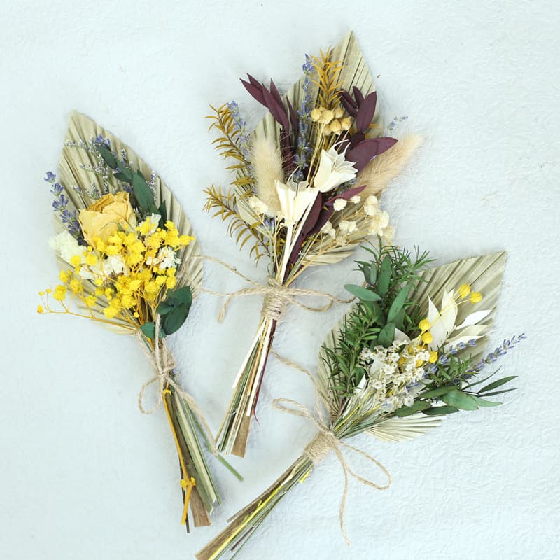 Palm Leaf Fan Dried Flower Bouquet Eternal Flower Cross-border New Chinese Wabi-sabi Home Decoration