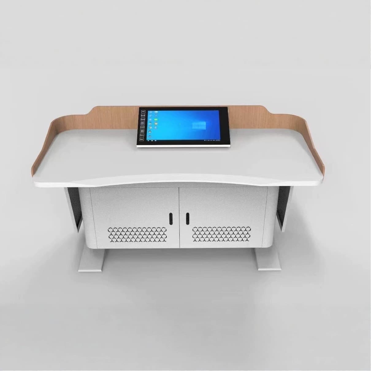 Multimedia Smart Lectern Multifunctional Classroom Steel Desk, Campus Intelligent Interactive Speaking Platform