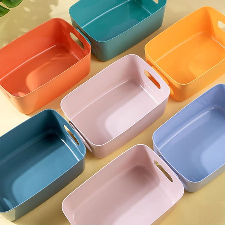 Desktop storage box, cosmetic storage box, kitchen drawer miscellaneous plastic box, rectangular organizer box, snack basket