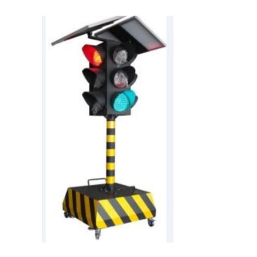 Source Factory Intersection Traffic Signal Light, Integrated Temporary Traffic Light, LED Solar Mobile Traffic Light