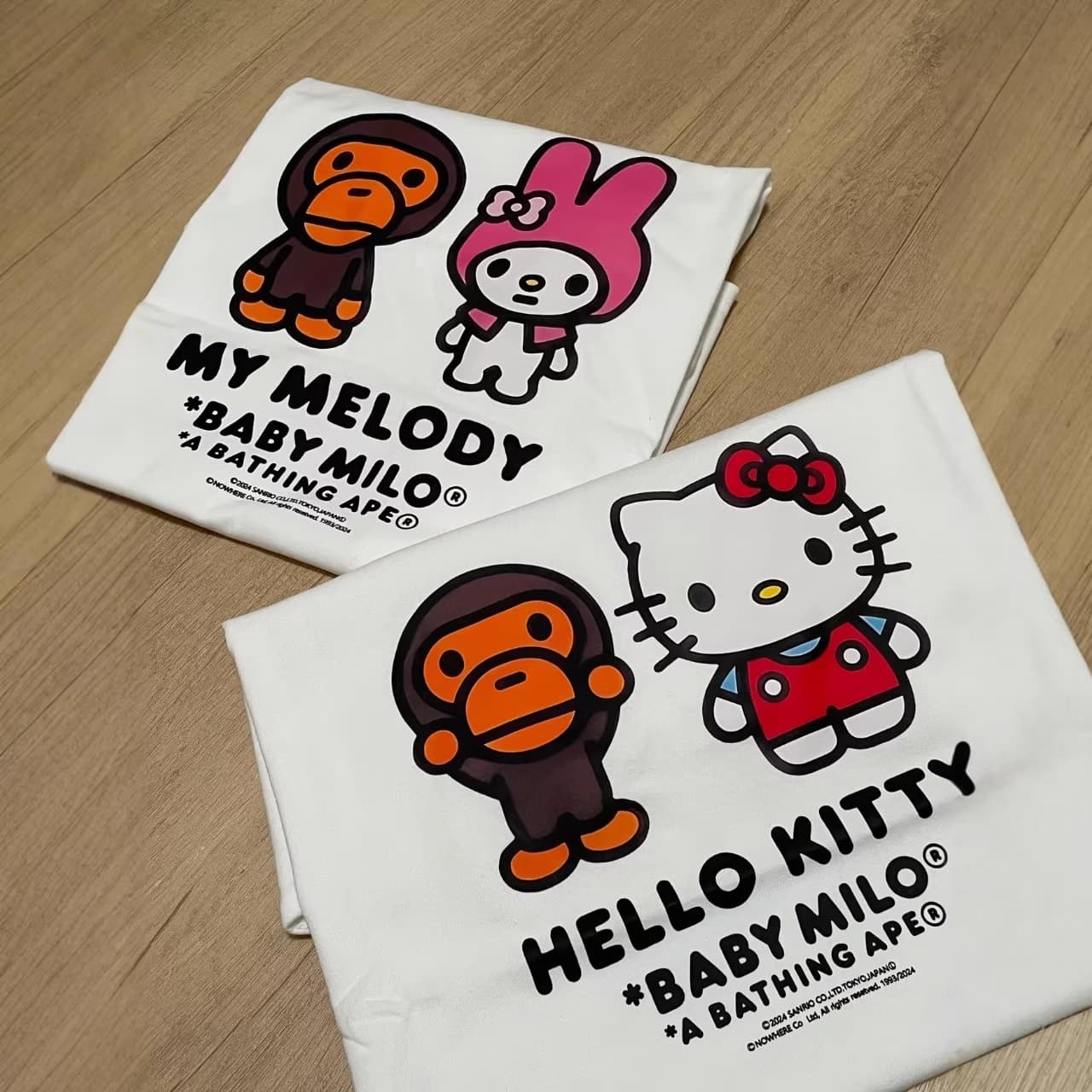 Japanese trendy brand Bape Sanrio series ape head logo classic T-shirt for men and women