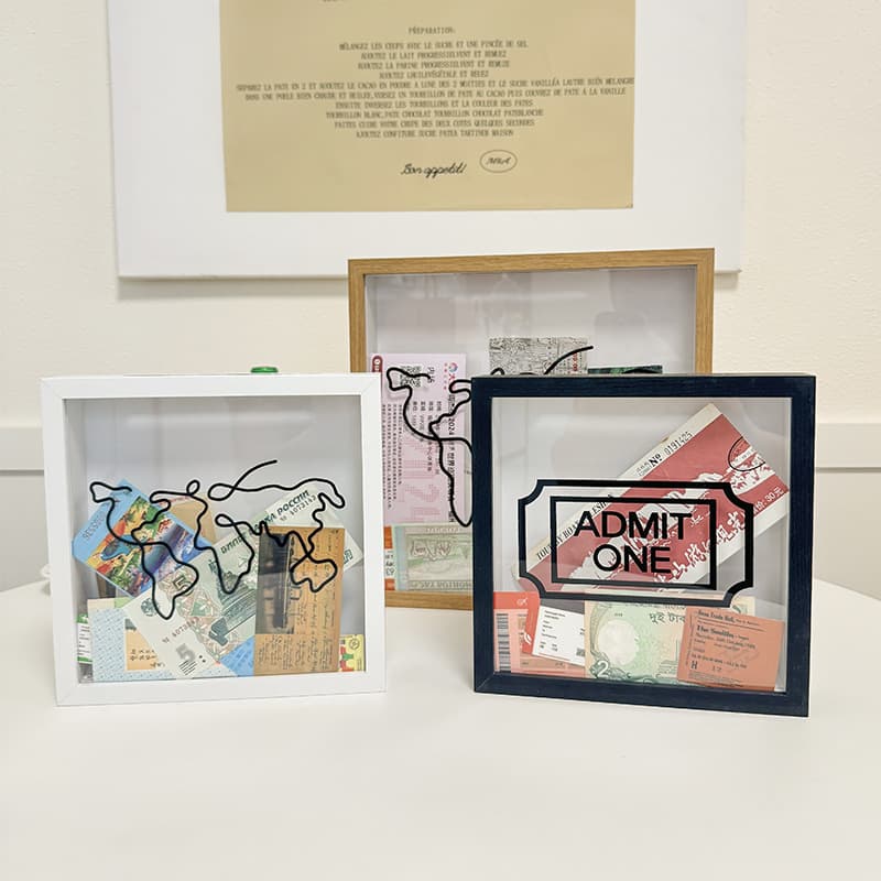 Cross-border Amazon Ticket Stub Storage Box Adventure ArchiveBOX Travel Ticket Souvenir Frame