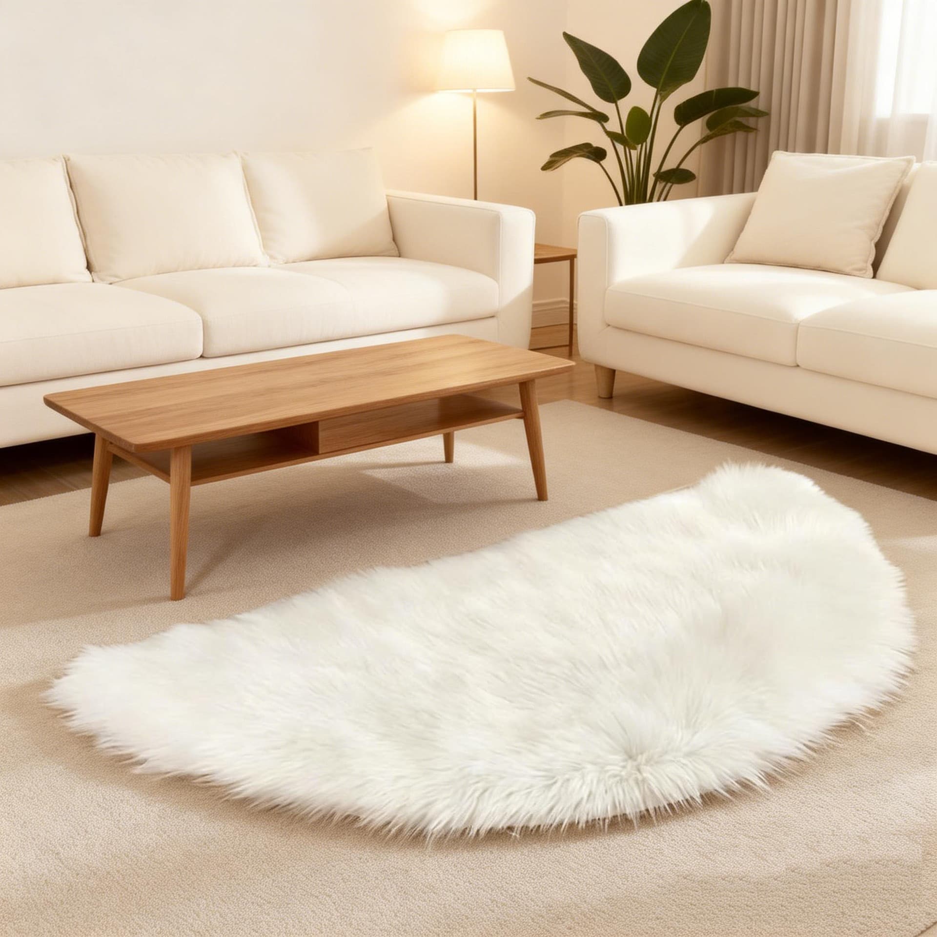 Cross-border long hair carpet semi-circular imitation wool floor mat living room bedroom bedside blanket thickened sofa bay window window sill mat