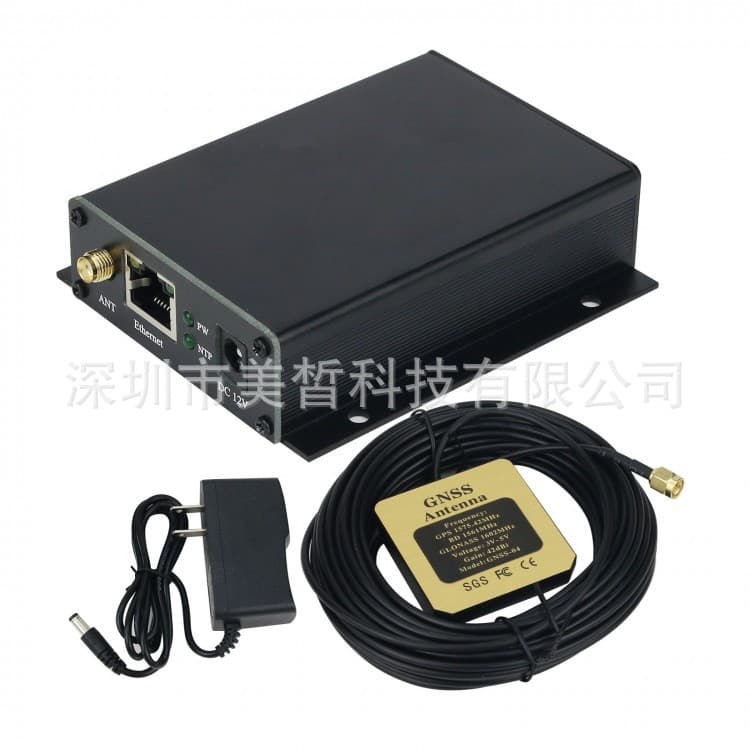 Desktop network time server with 1 Fast Ethernet port, single DC power supply for GPS/BeiDou timing synchronization