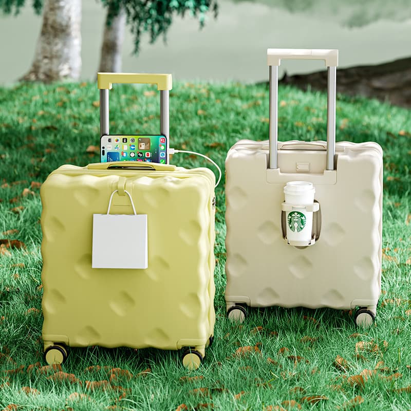 Luggage trolley case, rideable boarding case, children's suitcase, small 18-inch multi-functional high-value suitcase