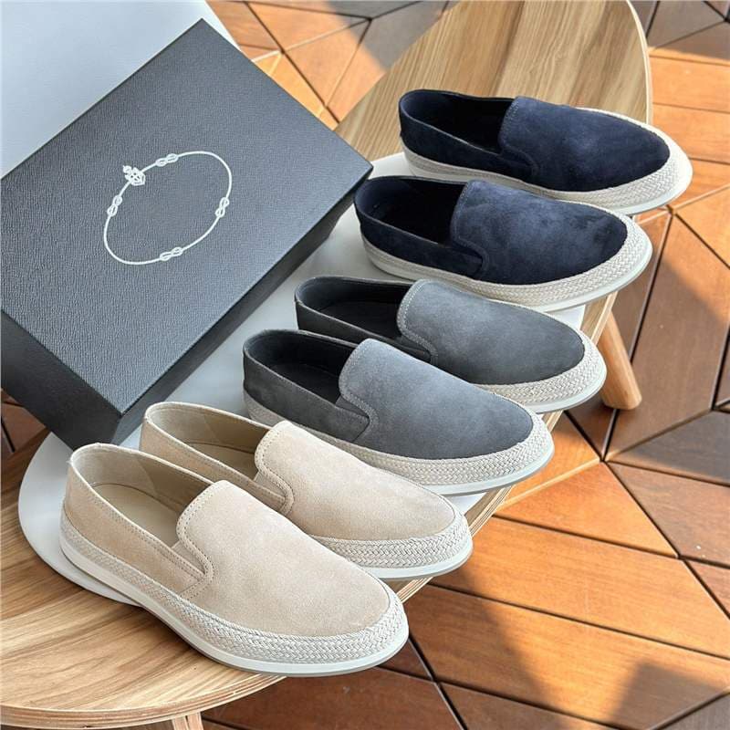 Premium Original Quality! European and American High-End Men's Casual Loafers Simple Slip-On Fisherman Loafers