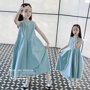 Girl's Dress 2026 New Fashion Cotton Dress for Toddler Girls Summer Children's Long Dress