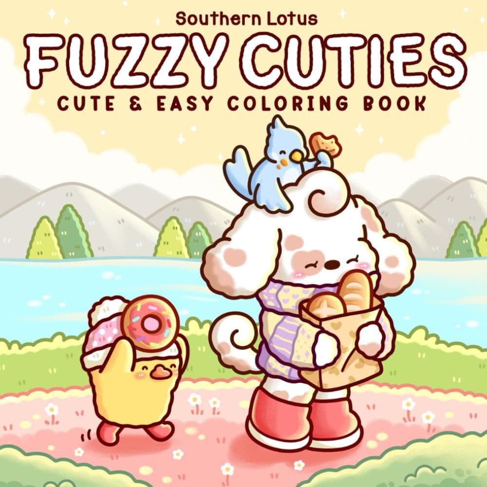 Fuzzy Cuties: Coloring Book for Adults and Teens Model 182