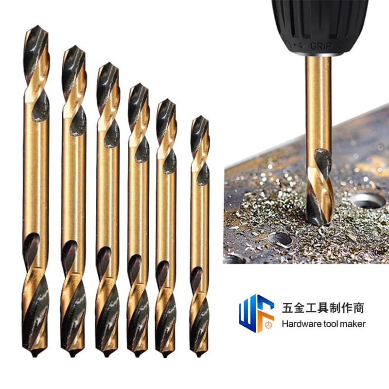 Cable Knit Drill High-speed Steel HSS Straight Handle Stainless Steel Metal Drilling Double-blade Bit Hand Hole Expansion Tool