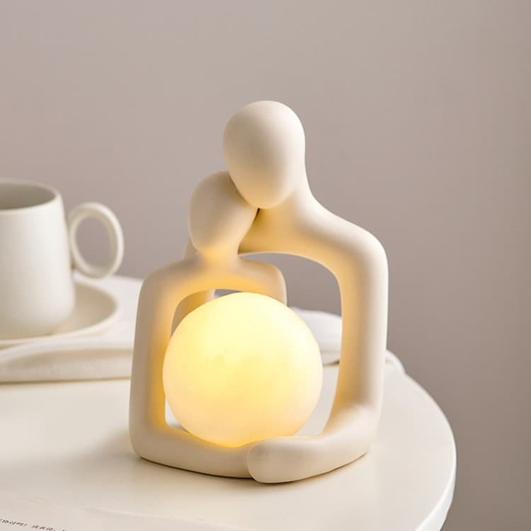 Artistic Couple Night Light Bedside Table Decorations Bedroom Home Decor Creative Light Luxury Wedding Gift for Newlyweds