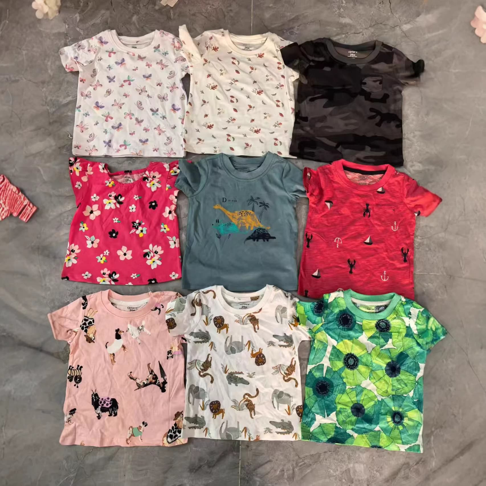Carters original children's short-sleeved T-shirt pullover foreign trade Carters toddler Tshirt original