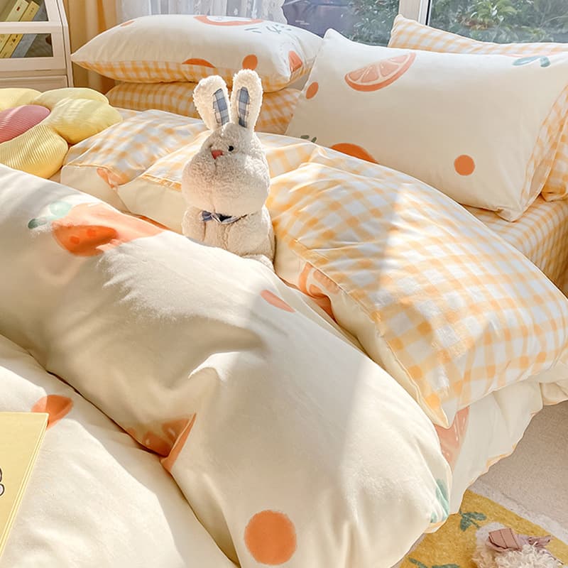Pure Cotton Duvet Cover Single Piece 100% Cotton 150x200x230cm Bed Sheet Duvet Cover Single Bed Sheet Three or Four Piece Set