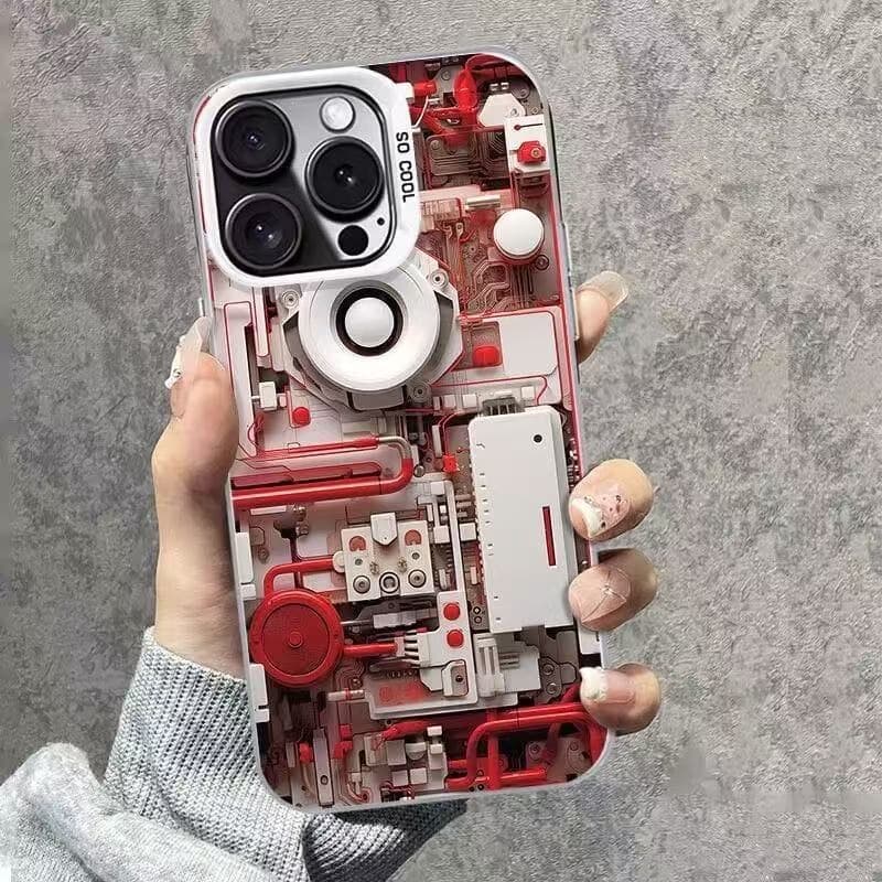 Tech Era iPhone 16 Pro Max Phone Case iPhone 14 Color Silver 13 Cartoon 12 Stain-resistant 11 Personality 15