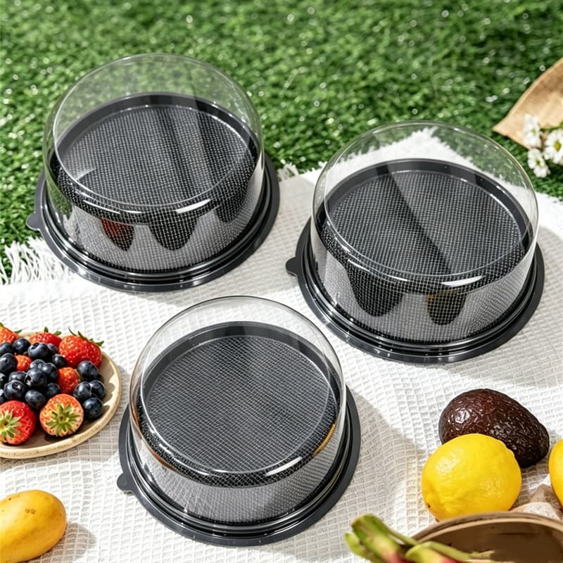 6-inch 8-inch cake box chiffon mousse thousand-layer round packaging box transparent thickened reinforced buckle cake blister box