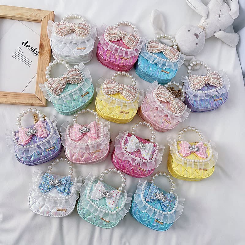 Girl's Crossbody Bag, Princess Style, Handbag, Fashionable Shoulder Bag for Little Girls, Cute Small Bag