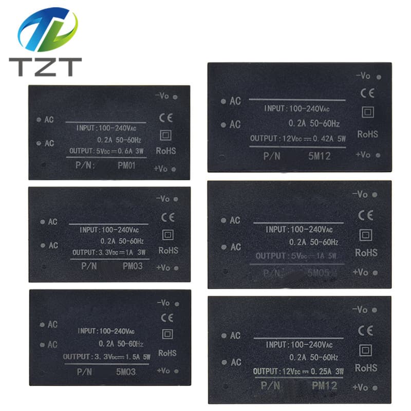 Brand New Original AC-DC Isolated Switching Power Supply Module 220V to 3.3V/5V/12V HLK