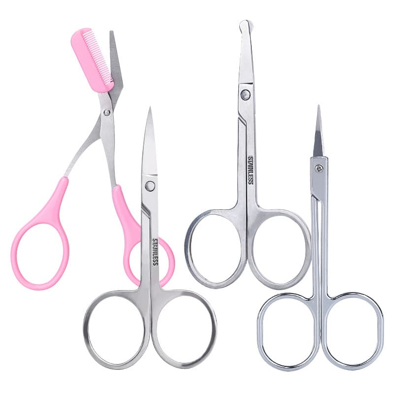 Lameila Eyebrow Scissors with Comb, Beauty Scissors for Eyebrow Trimming, Makeup Tool Factory Wholesale A0422