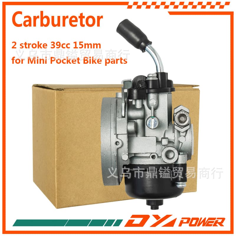 2-Stroke 39cc 15mm Carburetor For Mini Pocket Bike Parts Motorcycle