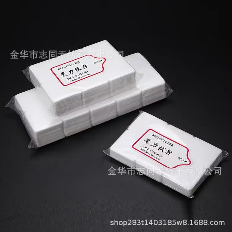 Nail Art Cotton Pads 540 Pieces, Lash Glue Bottle Mouth Lint-Free Wipes, Nail Glue Cleaning Cotton Pads, Nail Polish Remover Cotton, Nail Wipes
